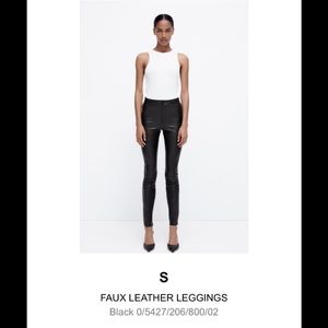 Zara Faux Leather Leggings NWT